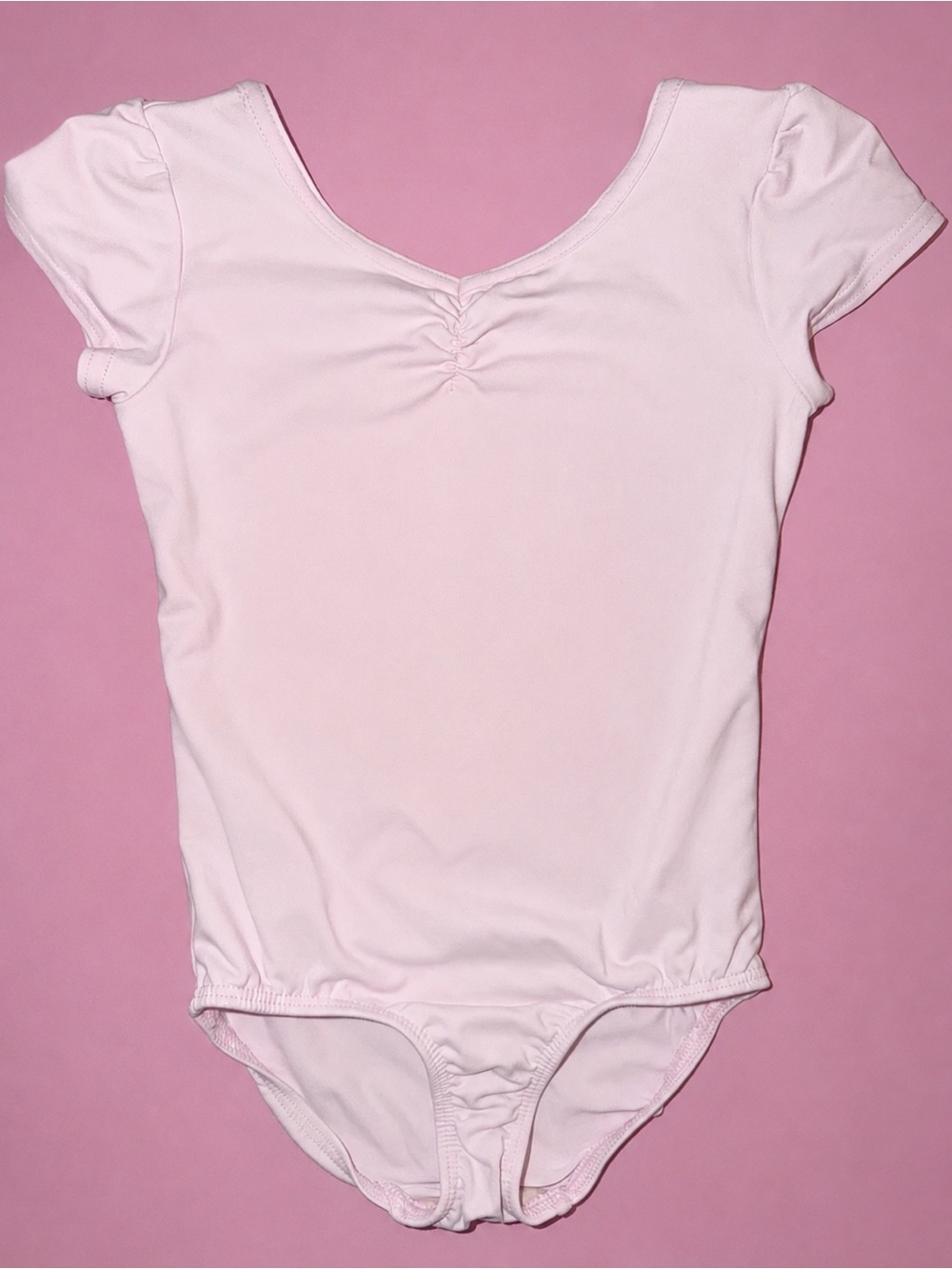 Danskin Now Pale Pink Short Sleeve Dance Leotard